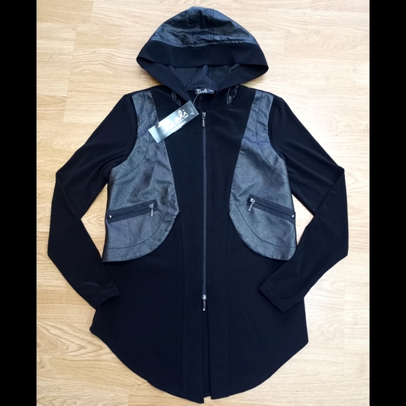 Bali Corp Hooded Zip Tunic Jacket Sweater - Picture 6 of 9